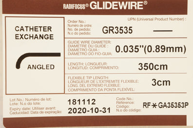 Terumo GR3535 Radiofocus Glidewire 0.035inch x 350cm x 3cm (x)